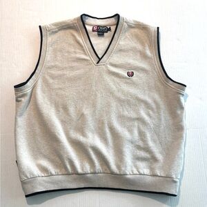 Ralph Lauren Chaps Golf Vest‎ Fleece Lining Beige V-Neck Logo Leisure Men’s L